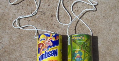 Como hacer zancos con latas caseros para niños